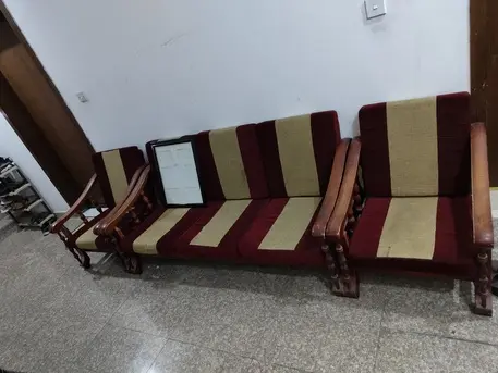 Wooden Sofa With Cushions
