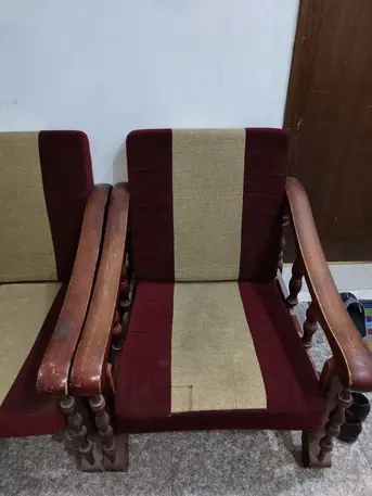 Wooden Sofa With Cushions